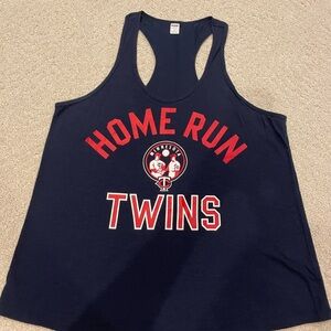 PINK Victoria's Secret Navy Tank Top with Red Print